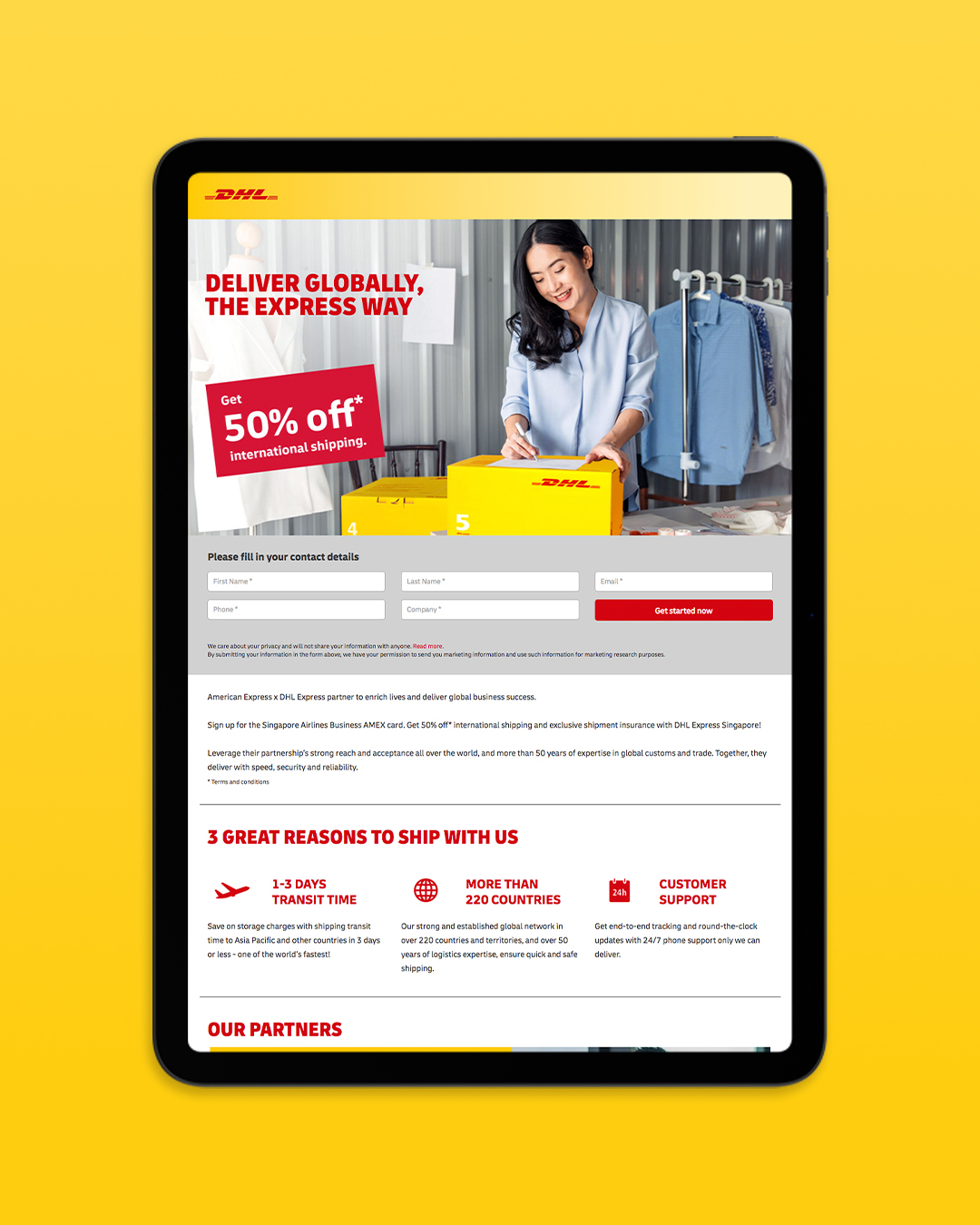 Promo website