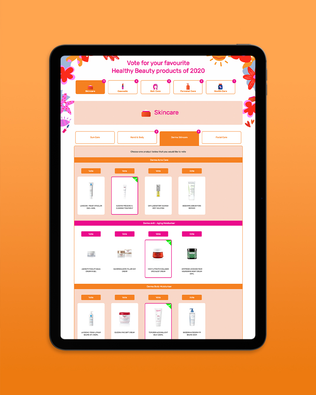 Voting page